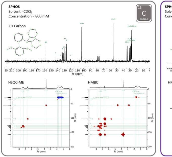 SPhosリガンドの包括的な¹³Cおよび³¹P NMR特性評価